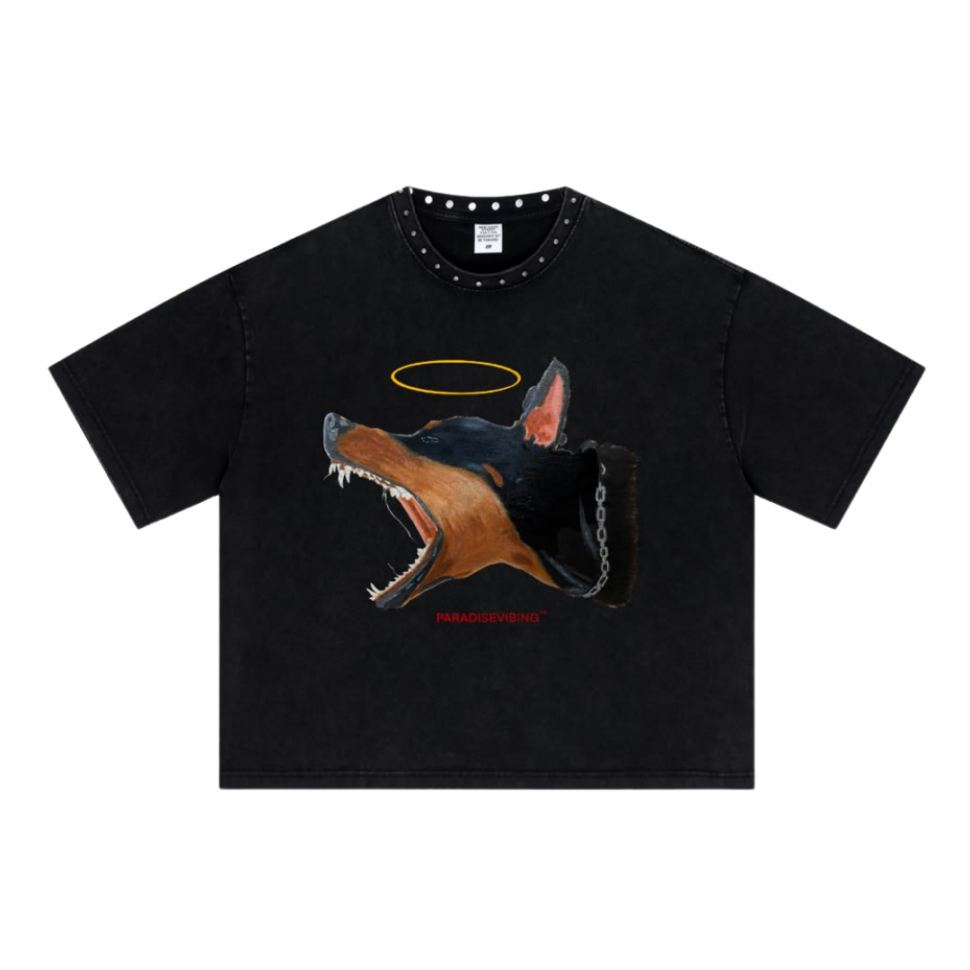 NO POLICE DOGS Rhinestone Tee