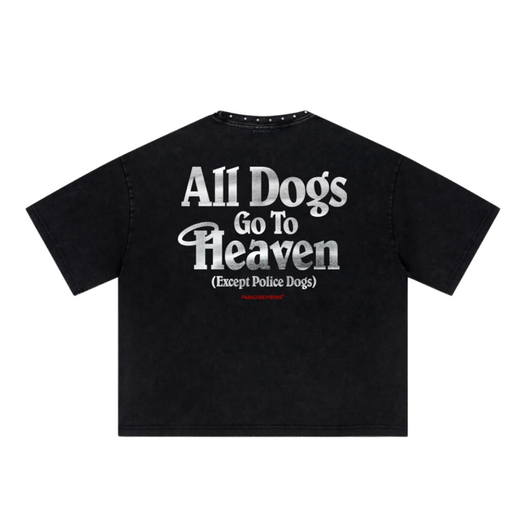 NO POLICE DOGS Rhinestone Tee